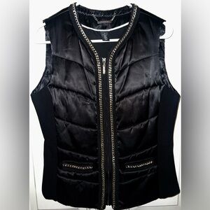 WHBM - White House Black Market  satin puffed vest size SMALL